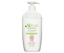 Gel suave para baño o ducha con ingredientes de origen natural NATURA Madre tierrra 500 ml.