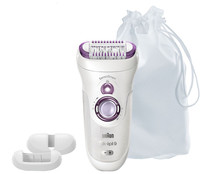 Depiladora BRAUN Silk-épil 9 9-700 SensoSmart, uso sin cable, 40 pinzas, 2 velocidades, uso en húmedo y seco, luz, 50 minutos de autonomía, incluye 4 accesorios.
