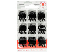 Pinza de tamaño pequeño para cabello COSMIA 9 uds.