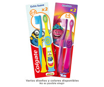 Cepillo de dientes infantil para niños de 2 a 6 años con filamentos extra suaves COLGATE 2 uds.