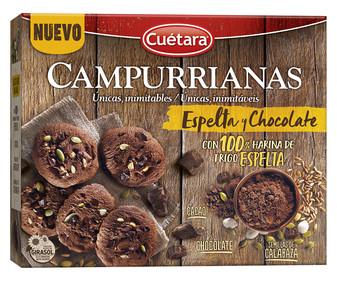 Galletas Campurrianas con espelta y chocolate CUÉTARA 320 g. Galletas Campurrianas con espelta y chocolate CUÉTARA 320 g.