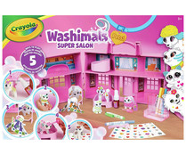 Super salón de belleza con 6 rotuladores lavables, CRAYOLA Washimals.