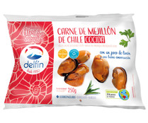 Carne de mejillón de Chile, cocida y ultracongelada DELFÍN 250 g.