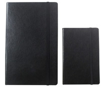 Libreta de tamaño DIN A5 de tapas blandas, color negro,  21 BL, DIDEX.
