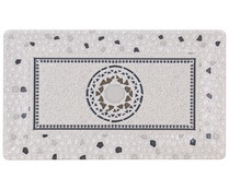 Fuente rectangular 25x15cm. fabricada loza con diseño en mosaico en tonos naturales, Barroc Elite LA MEDITERRÁNEA.