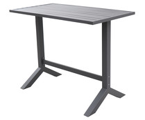 Mesa de jardín de acero de color gris, GARDEN STAR ALCAMPO. Mesa de jardín de acero de color gris, GARDEN STAR ALCAMPO.