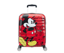 Maleta de cabina con 4 ruedas dobles con ABS, medidas: 20x40x55 centímetros del personaje animado Mickey, DISNEY.