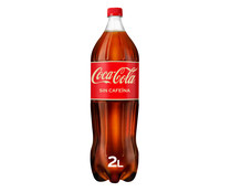 Refresco de cola sin cafeína COCA COLA botella de 2 l.