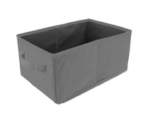Cesta de tela de color gris, 31x20x15 cm, ACTUEL.