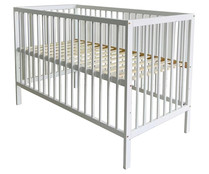Cuna de madera PLATIMYR SNOW de 0 a 36 meses, 120x60x81cm,