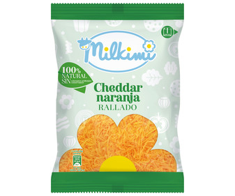 Queso cheddar rallado MILKIMI 150 g. Queso cheddar rallado MILKIMI 150 g.