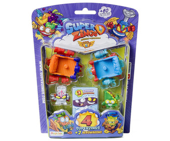 Pack con 4 figuras y 2 aerowagons SUPERZINGS. Pack con 4 figuras y 2 aerowagons SUPERZINGS.