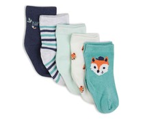 Lote de 5 pares de calcetines para bebé IN EXTENSO, talla 21/23.