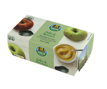 Compota de manzana ALCAMPO PRODUCCIÓN CONTROLADA pack 4 uds. x 100 g.