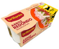 Arroz redondo en tarrina BRILLANTE paquete de 2 uds x 200 g.