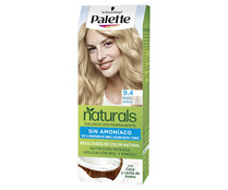 Coloración de pelo permanente, tono 9.4 Rubio arena PALETTE Naturals de Shwarzkopf.