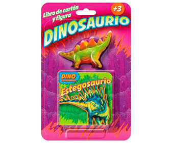 Estegosaurio, libro de cartón y figura dinosaurio, VV. AA. Género infantil. Editorial Sequoia. Estegosaurio, libro de cartón y figura dinosaurio, VV. AA. Género infantil. Editorial Sequoia.