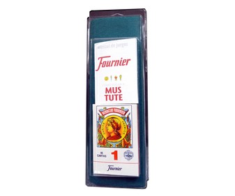 Conjunto blister de baraja de cartas española con tapete FOURNIER. Conjunto blister de baraja de cartas española con tapete FOURNIER.
