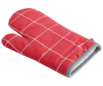 Manopla de cocina 100% algodón color rojo, 18x33cm. ACTUEL. Manopla de cocina 100% algodón color rojo, 18x33cm. ACTUEL.