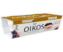 Yogur griego azucarado con tarta de arándanos OIKOS de Danone 2 x 110 g.