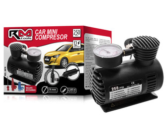 Mini compresor de aire para coche ROLMOVIL, 250 PSI, 12v, cable de 2,80m. Mini compresor de aire para coche ROLMOVIL, 250 PSI, 12v, cable de 2,80m.