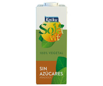 Bebida de soja de origen 100% vegetal sin azúcares añadidos KAIKU Soja vit 1 l.