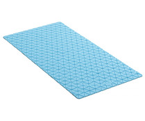 Alfombra de baño antideslizante en color azul, 72x36 cm, TATAY.