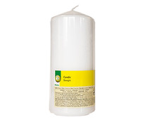 Vela cilíndrica de color blanco 15cm, PRODUCTO ECONOMICO ALCAMPO