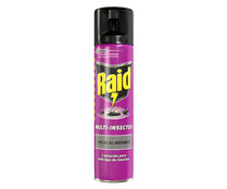 Insecticida especial hormigas, arañas, mosquitos, cucarachas, chinches, etc RAID 400 ml.