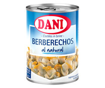 Berberechos   pequeños al natural DANI lata de 90 g.