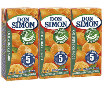 Zumo exprimido de mandarina brick de 20 centilitros pack de 3 unidades Zumo exprimido de mandarina brick de 20 centilitros pack de 3 unidades