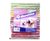 Mordedores para perros dentales de colores MISTER DOG MUNCHIES 100 uds. 800 g.