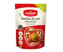 Semillas de lino y bayas de goji molidas ecológicas LINWOODS 200 g.