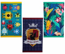 Toalla de playa velour infantil, 70x120cm, 100% algodón, 320g/m², ACTUEL. diferentes modelos, 1 unidad.