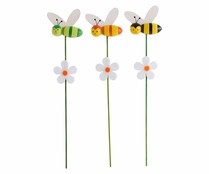 Stick decorativo con forma de abeja para jardín de 26 centímetros, GARDEN STAR ALCAMPO.