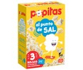 Palomitas con sal para microondas POPITAS pack 3 x 90 g.