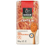 Pasta hélices de lentejas GALLO NATURE 250 g.
