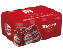 Cervezas MAHOU 5 ESTRELLAS pack de 12 latas de 33 cl.