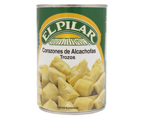 Corazones de alcachofa trozos EL PILAR 240 gramos.