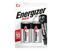 Pack de 2 pilas alcalinas C, LR14, 1,5V, ENERGIZER Max.