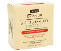 Champú fortificante en pastilla con ginkgo y levadura de cerveza BIONATURE HERBAL 100 gr