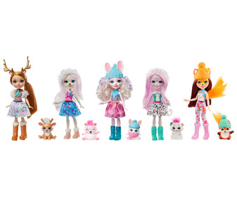 Pack de 5 muñecas con mascotas ENCHANTIMALS. Pack de 5 muñecas con mascotas ENCHANTIMALS.