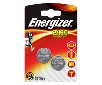 Pack de 2 pilas de botón de litio CR2430, 3V, ENERGIZER.