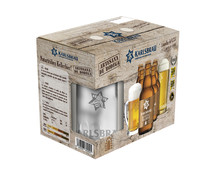 Estuche de cervezas KARLSBRAU 5 uds. x 33 cl +  Jarra o vaso 