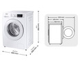Lavadora SAMSUNG WW90TA046TE/EC, capacidad de carga: 9KG, clasificación energética: A, 1400RPM, H: 85cm, A: 60cm, F: 55cm.