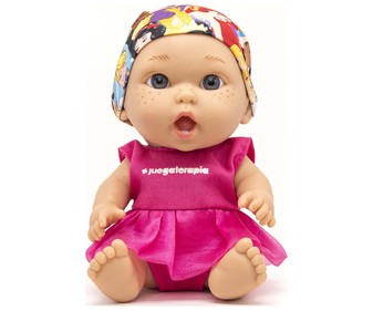 Muñeco bebé solidario Baby Pelón Princesa Disney, JUEGATERAPIA.