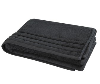 Toalla de ducha 100% algodón, 480g/m² de densidad, color gris antracita ACTUEL. Toalla de ducha 100% algodón, 480g/m² de densidad, color gris antracita ACTUEL.