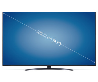 Televisión 109,22 cm (43") LED LG 43NANO766 4K, HDR 10 PRO, SMART TV, WIFI, BLUETOOTH, TDT T2, USB reproductor y grabador, 3HDMI, 50HZ.
