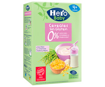 Papilla de cereales sin gluten, a partir de 4 meses HERO 340 g.