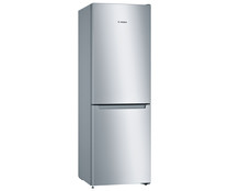 Frigorífico combi BOSCH KGN33NLEA NO FROST, clasificación energética: E, H: 176cm, A: 60cm, F: 66cm, capacidad total: 279L.